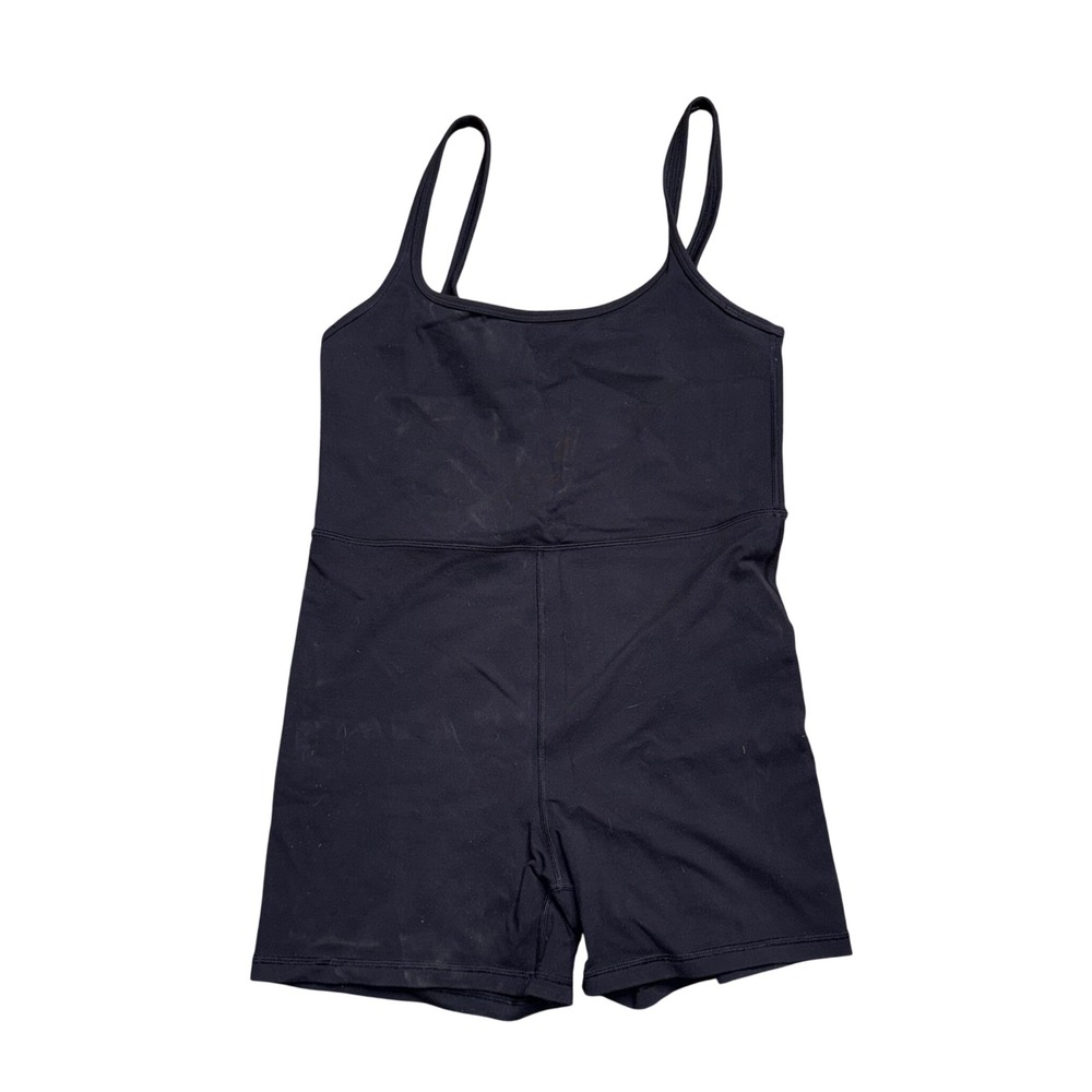 Wilfred Free Divinity Romper Womens Large Black Good‎ Cutout Back Activewear